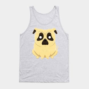 Chubby Cartoon Pug Tank Top